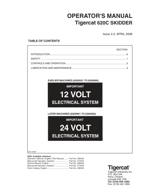 Tigercat 620C Skidder Repair Service Manual (6200501 – 6205000) - Image 4