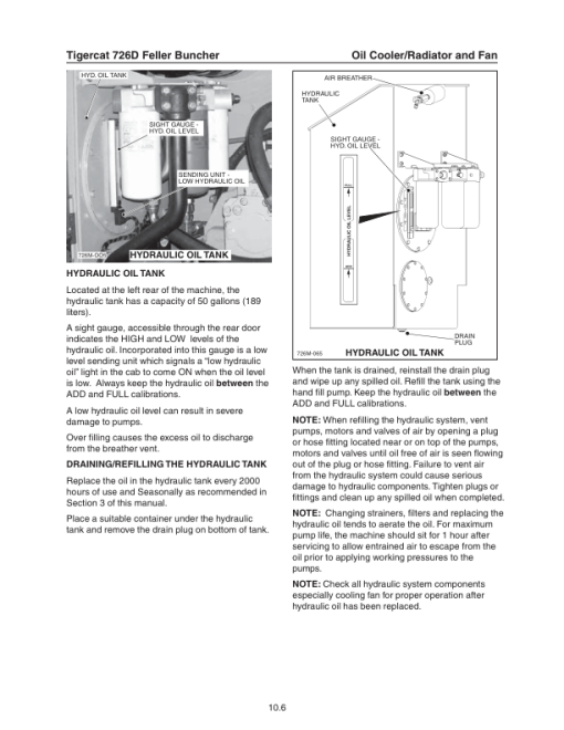 Tigercat 726D Feller Buncher Repair Service Manual (SN 7262001 - 7262499) - Image 2