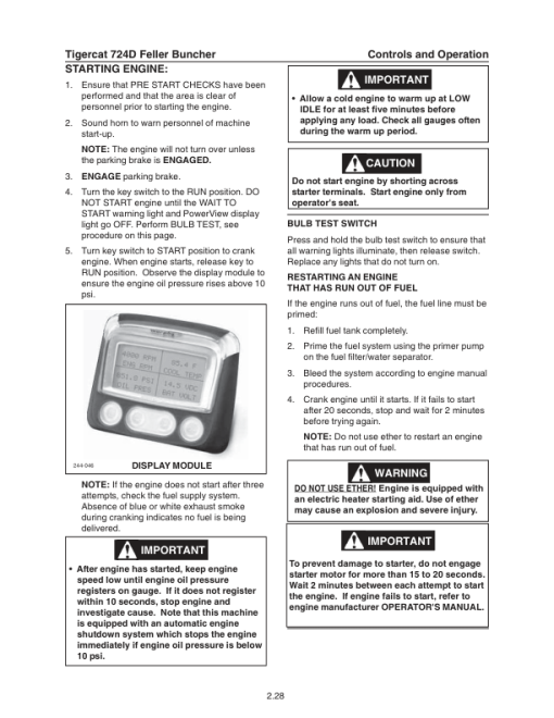 Tigercat 724D Feller Buncher Repair Service Manual (SN 7240201 - 7240999) - Image 5