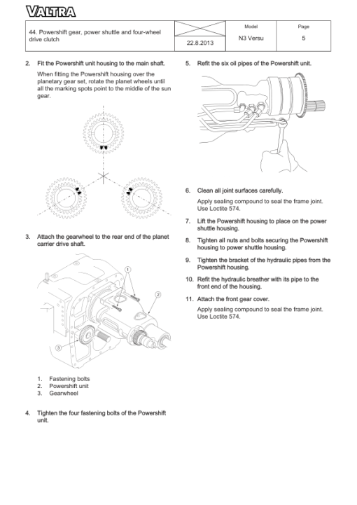 Valtra N123V, N143V, N163V Tractors Repair Manual - Image 4