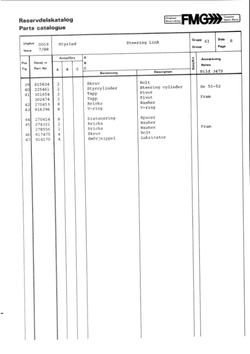 John Deere 250 FMG OSA Forwarders Parts Catalog Manual - Image 3