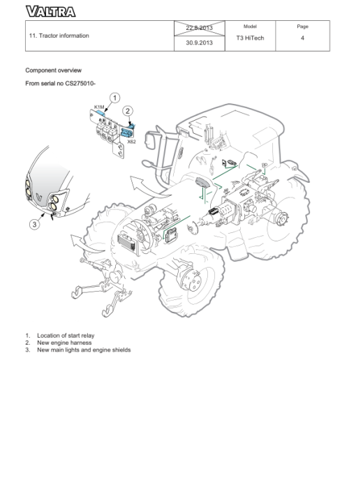 Valtra T133H, T153H, T173H, T193H Tractors Repair Manual - Image 2