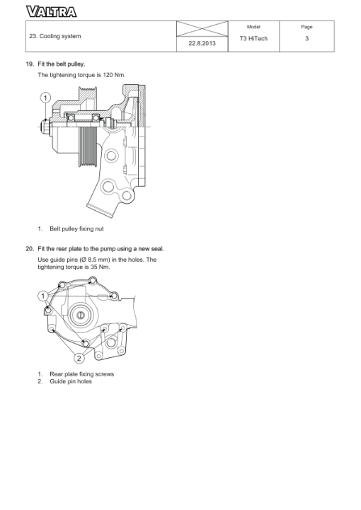 Valtra T133H, T153H, T173H, T193H Tractors Repair Manual - Image 4