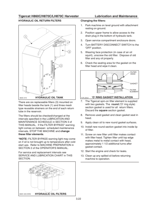 Tigercat H860C, H870C, LH870C Harvester Repair Service Manual - Image 5