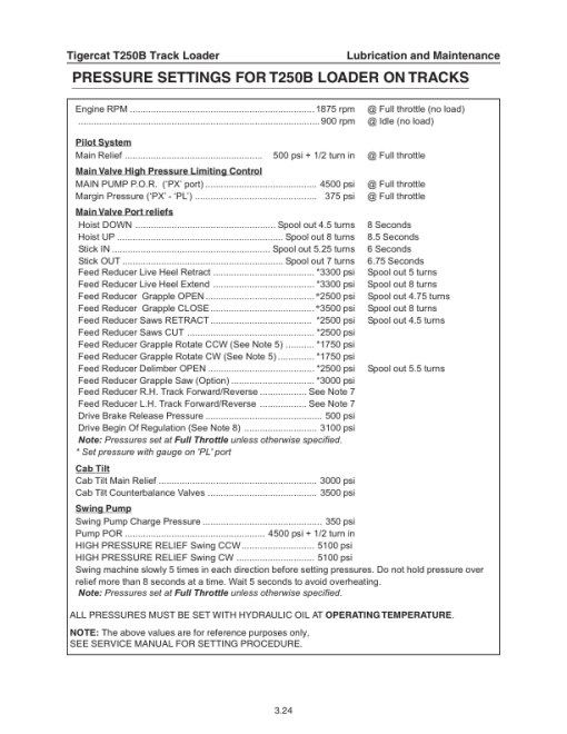 Tigercat T250B Loader Repair Service Manual (250T0501 - 250T2000) - Image 3