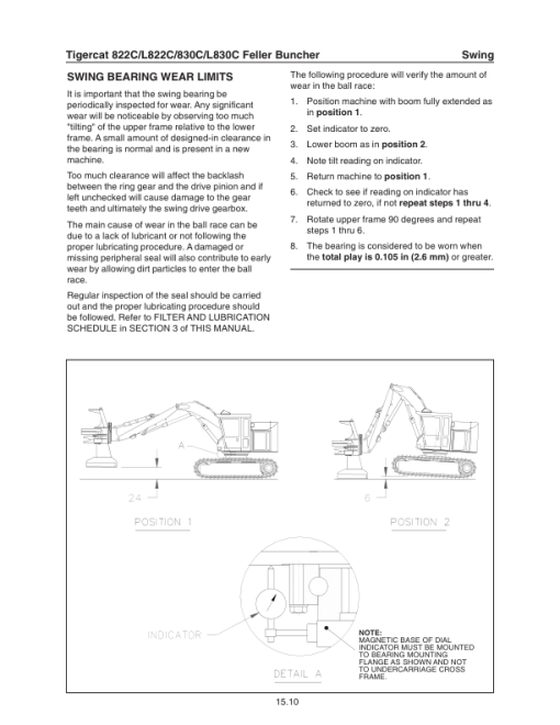 Tigercat 822C, L822C, 830C, L830C Feller Buncher Repair Service Manual - Image 4