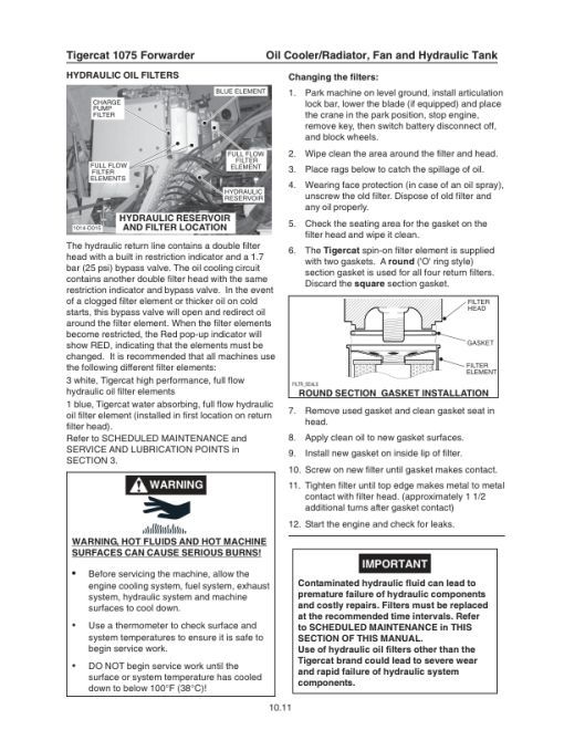 Tigercat 1065, 1075 Forwarder Repair Service Manual - Image 5