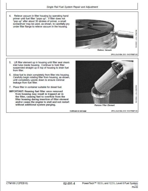 John Deere PowerTech 10.5L, 12.5L Diesel Engines Level 6 Lucas Electronic Fuel Systems Repair Manual (CTM188) - Image 3