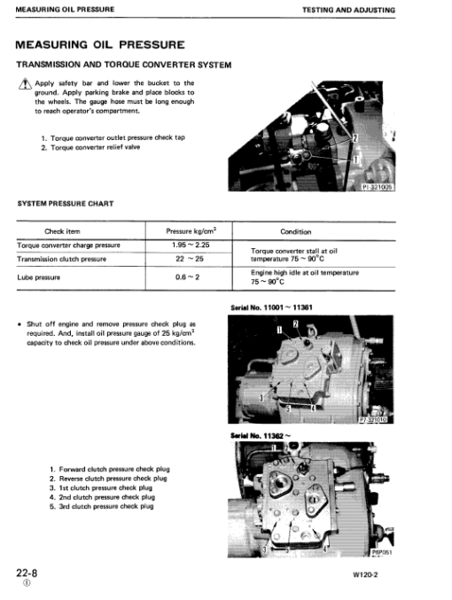 Komatsu W120-2 Wheel Loader Service Manual - Image 3