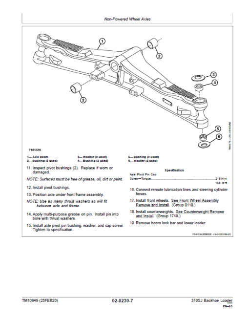 John Deere 310SJ Backhoe Loader Repair Technical Manual (S.N after 159760 - ) - Image 3