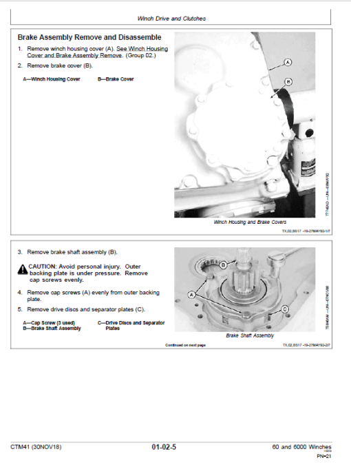 John Deere 60, 6000 Winches Component Technical Manual (CTM41) - Image 3