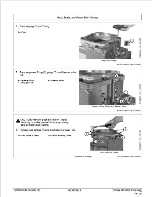 John Deere 190GW Wheeled Excavator Repair Technical Manual (S.N after F052002 -) - Image 3