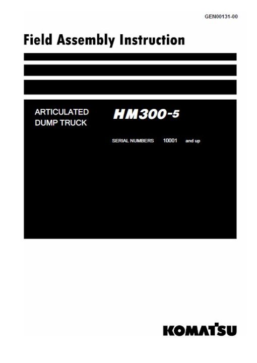 Komatsu HM300-5 Dump Truck Service Manual - Image 3