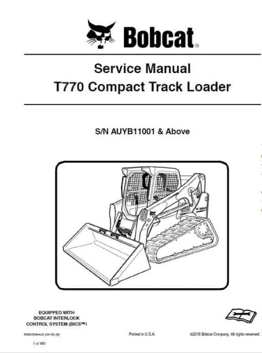 Bobcat T770 Loader Service Manual - Image 5