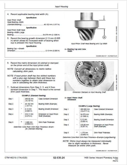 John Deere TeamMate IV 1400 Series Inboard Planetary Axles Component Technical Manual - Image 3