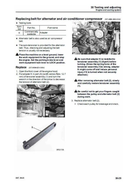 Komatsu D37EX-23, D37PX-23, D39EX-23, D39PX-23 Dozer Service Manual - Image 3