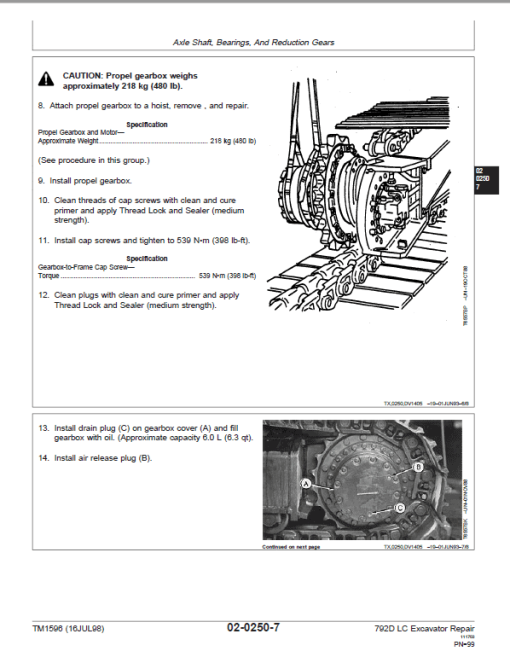 John Deere 792D LC Excavator Repair Technical Manual - Image 3