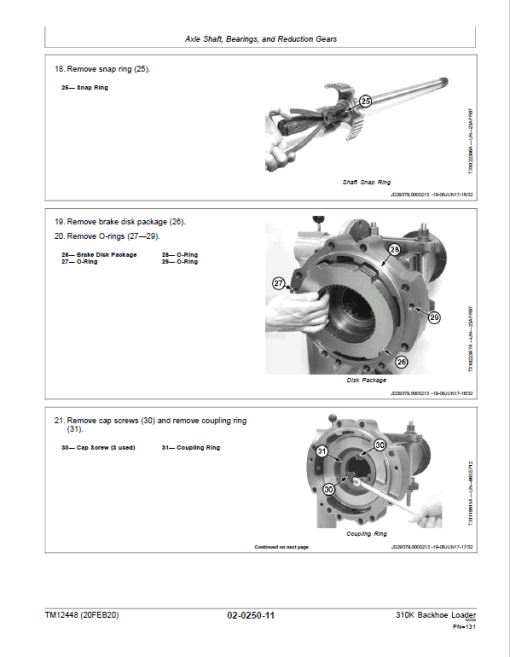 John Deere 310K Backhoe Loader Repair Technical Manual (S.N after C219607 & D219607 - ) - Image 3