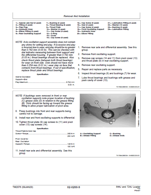 John Deere 644J, 724J 4WD Loader Repair Technical Manual (S.N before - 611231) - Image 3