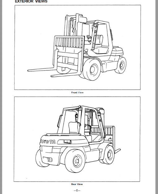 Toyota 5FG50, 5FD50, 5FG60, 5FD60, 5FD70, 5FD80 Forklift Repair Manual - Image 3