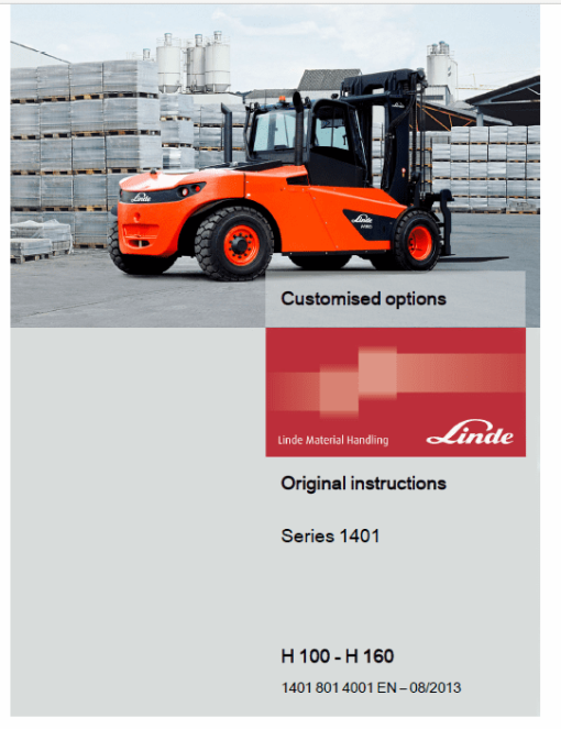 Linde Series 1401 IC-Truck Series: H100, H120, H140, H150, H160 Repair Service Manual - Image 4