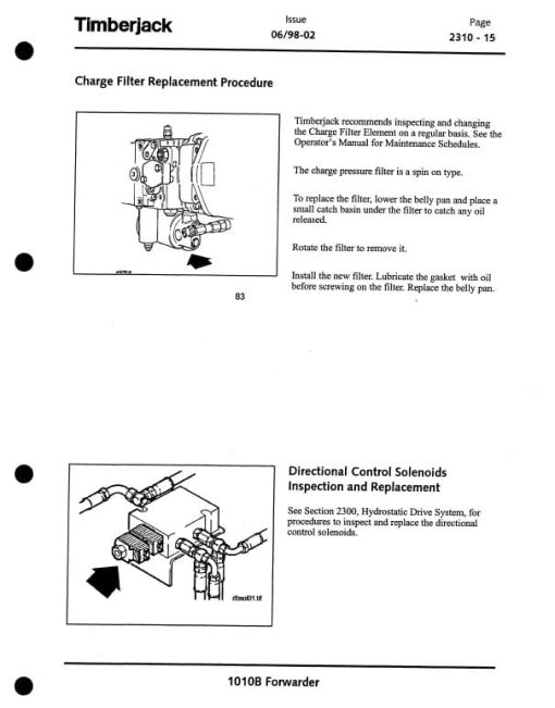 Timberjack 1010B Forwarder Repair Technical Manual - Image 3