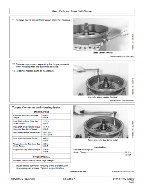 John Deere 544K-II 4WD Loader Repair Technical Manual (S.N after D001001 - ) - Image 3