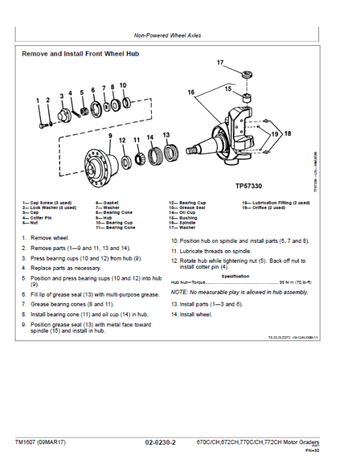 John Deere 670C, 670CH, 672CH, 770C, 770CH, 772CH Motor Grader Technical Manual - Image 3