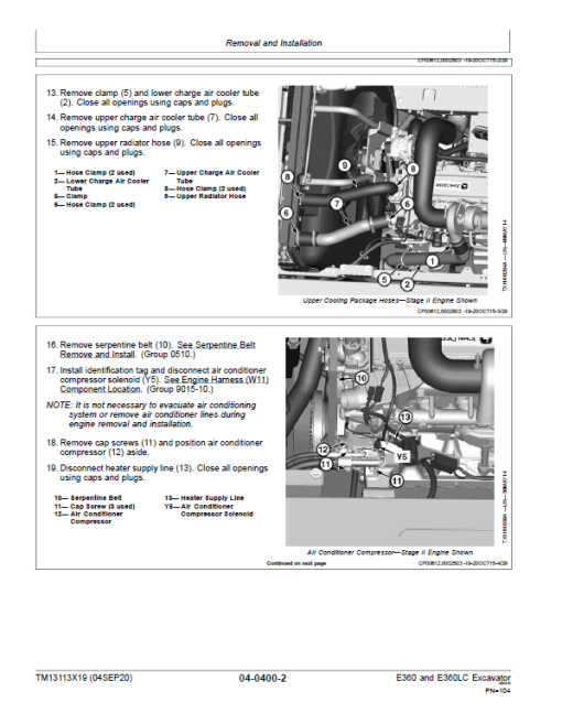 John Deere E360, E360LC Excavator Repair Technical Manual (S.N after C600002 & D600069- ) - Image 3