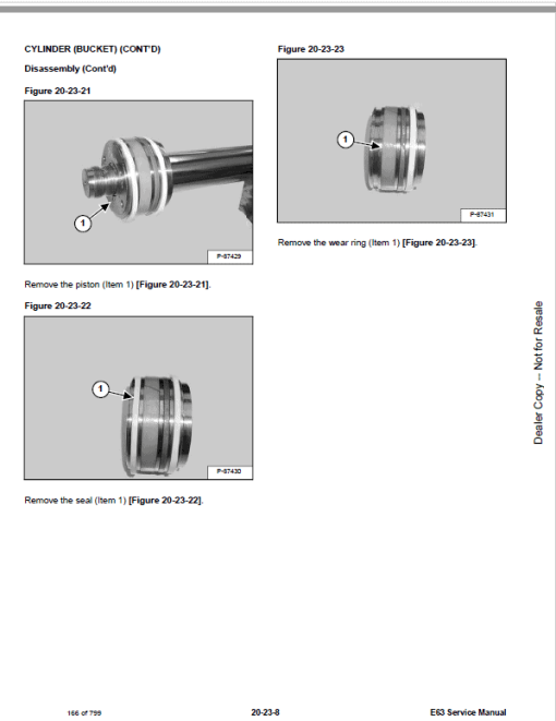 Bobcat E63 Excavator Repair Service Manual - Image 3