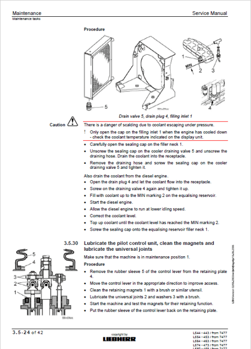 Liebherr L564, L574, L580 2plus2 Wheel Loader Service Manual - Image 3