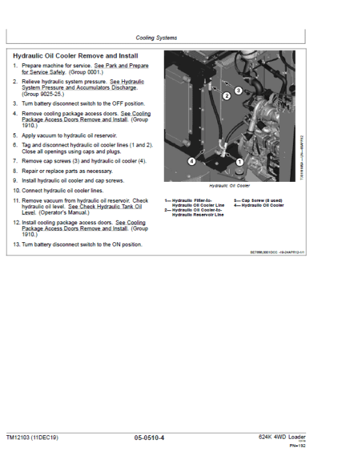 John Deere 624K 4WD Loader Technical Manual (SN. E642635 - E658064) - Image 3