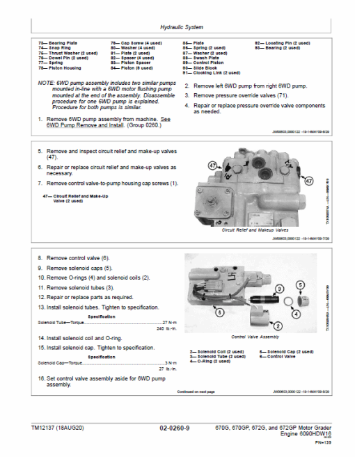 John Deere 670G, 670GP, 672G, 672GP Grader Manual (S.N 634380 - 656507 & Engines W16) - Image 3