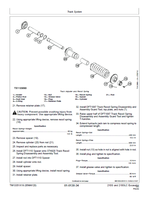 John Deere 210G, 210GLC Excavator Repair Technical Manual (S.N after F521988 -) - Image 3