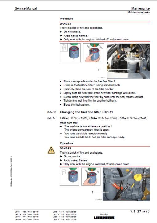 Liebherr L506, L507, L508, L509, L510, L514 Wheel Loader Service Manual - Image 2