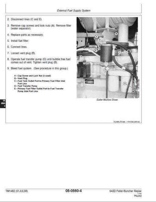 John Deere 643D Feller Buncher Repair Technical Manual - Image 3