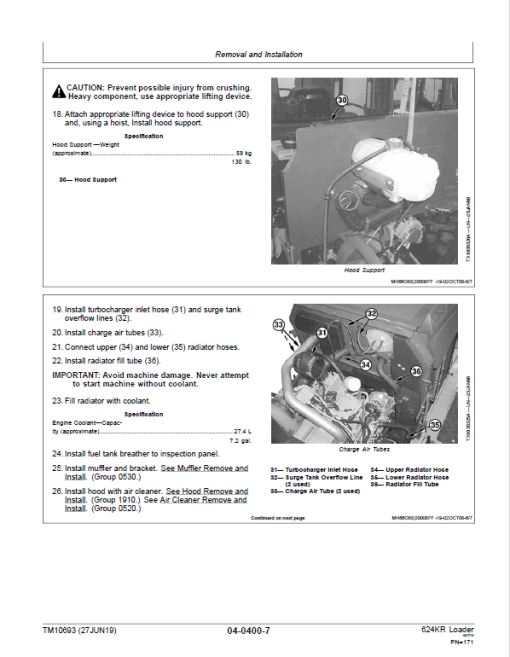 John Deere 624KR Loader Repair Technical Manual - Image 3