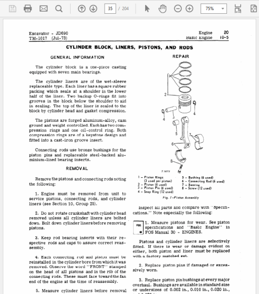 John Deere 690, 690A Excavator Repair Technical Manual (TM1017) - Image 4