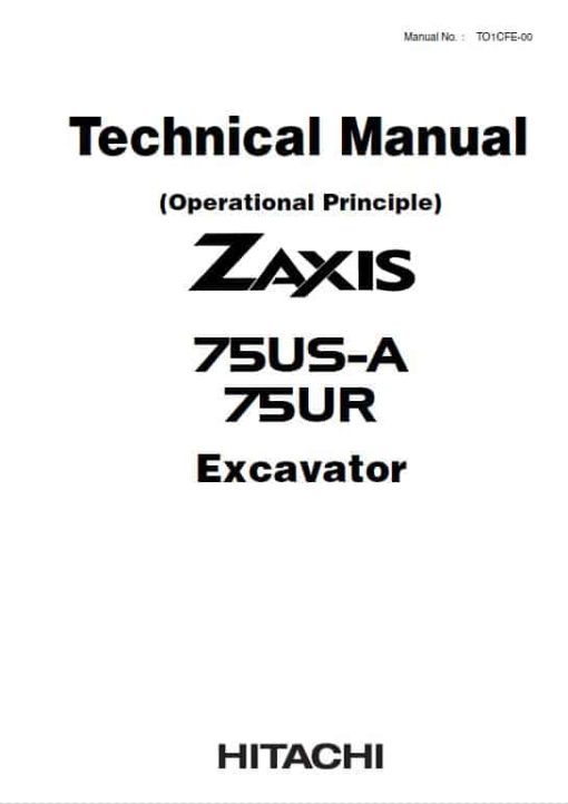 Hitachi ZAXIS 75US-A, 75 UR Excavator Repair Service Manual - Image 2