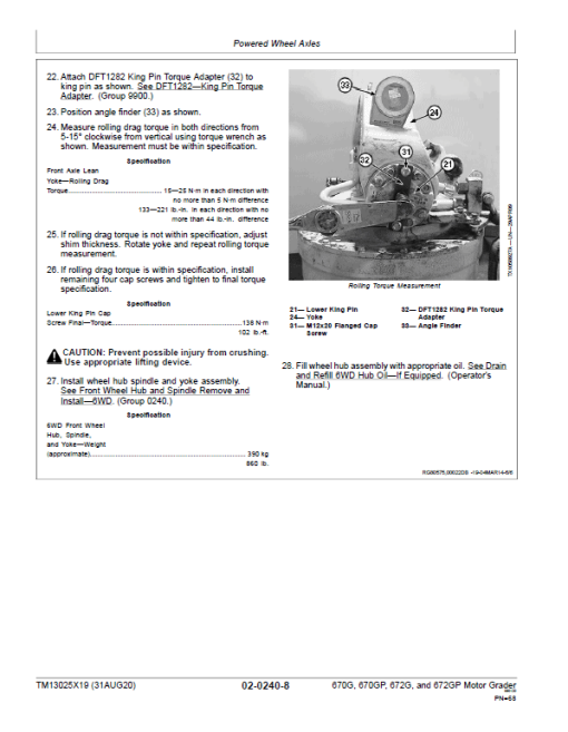 John Deere 670G, 670GP, 672G, 672GP Grader Technical Manual (S.N F656526 -F678817) - Image 3