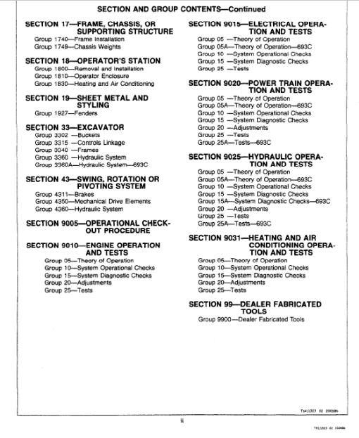 John Deere 690C, 693C Excavator Repair Technical Manual - Image 4