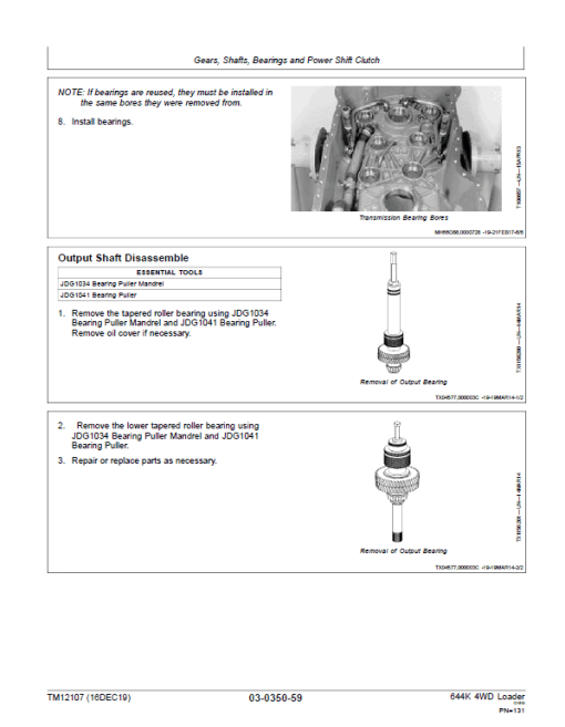 John Deere 644K 4WD Engine 6090HDW13 (iT4) Loader Technical Manual (S.N 634315 - 658064) - Image 3