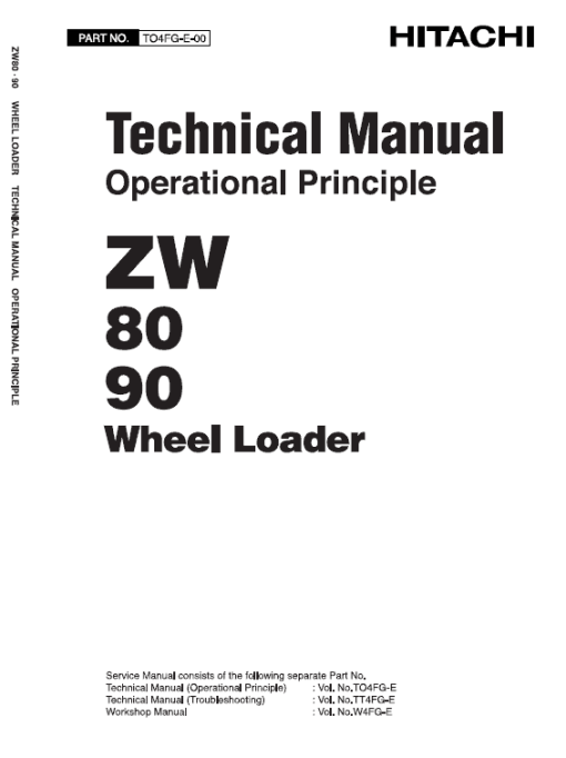 Hitachi ZW80, ZW90 Wheel Loader Service Repair Manual - Image 2