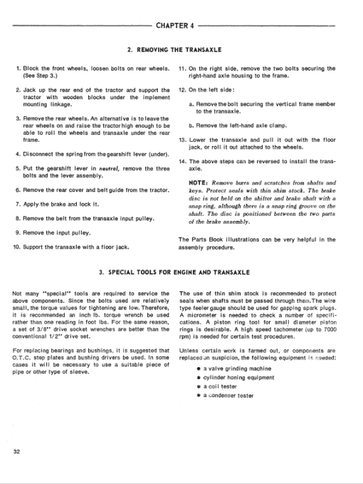 Ford 70, 75 Lawn Tractor Service Manual - Image 3