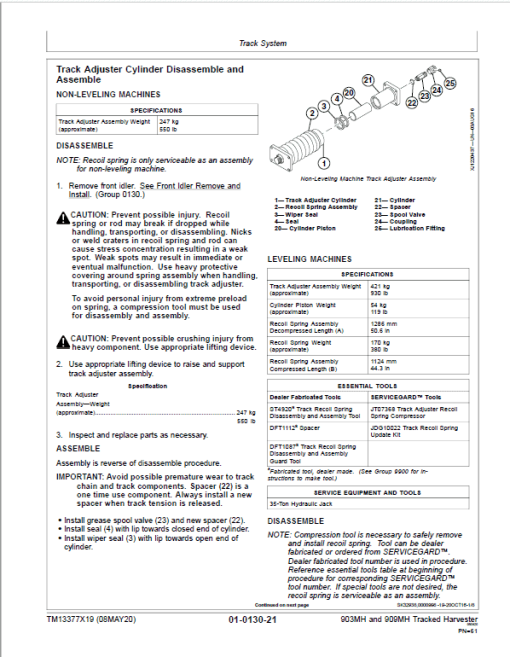 John Deere 909MH Harvester Repair Manual (S.N C271505 - C317981 & D271505 - D317981) - Image 3