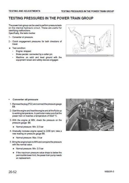 Komatsu WB93R-5 Backhoe Loader Repair Service Manual - Image 3