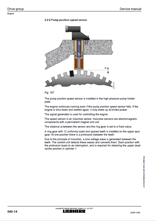 Liebherr L538 Type 1493 Wheel Loader Service Manual - Image 3