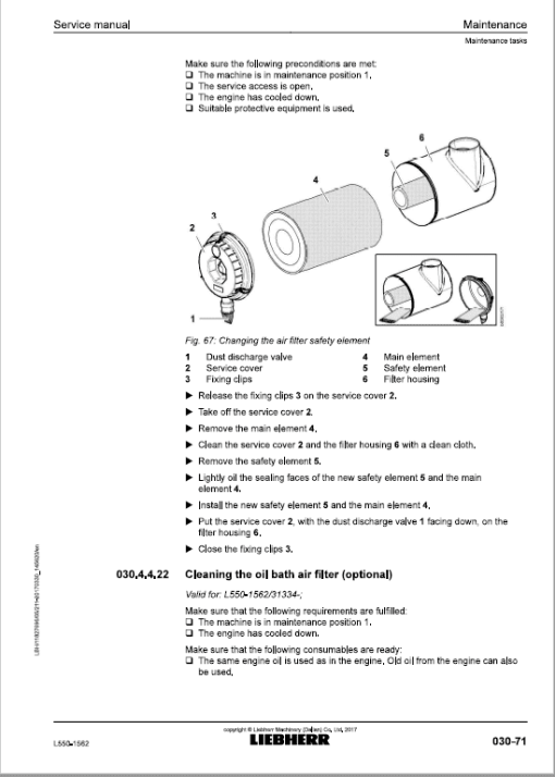 Liebherr L550 Type 1562 Wheel Loader Service Manual - Image 3