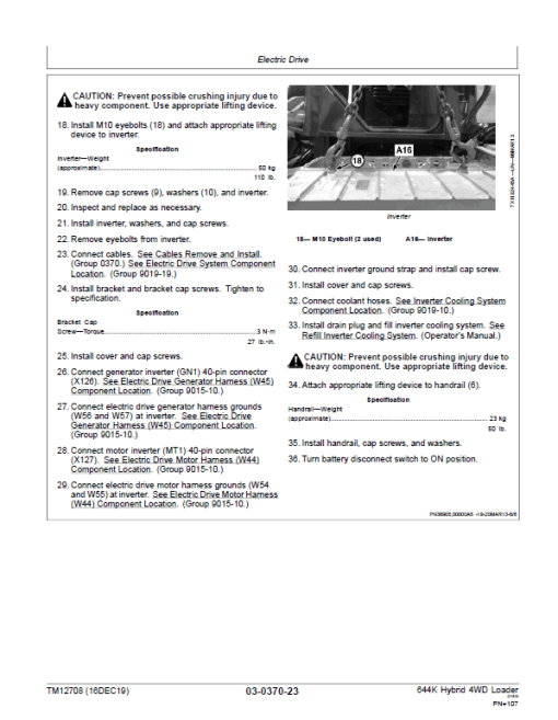 John Deere 644K Hybrid 4WD Loader Technical Manual (S.N after E651322 -) - Image 3