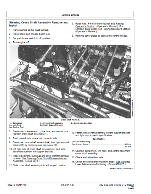 John Deere 332, CT332 SkidSteer Loader Repair Technical Manual - Image 3